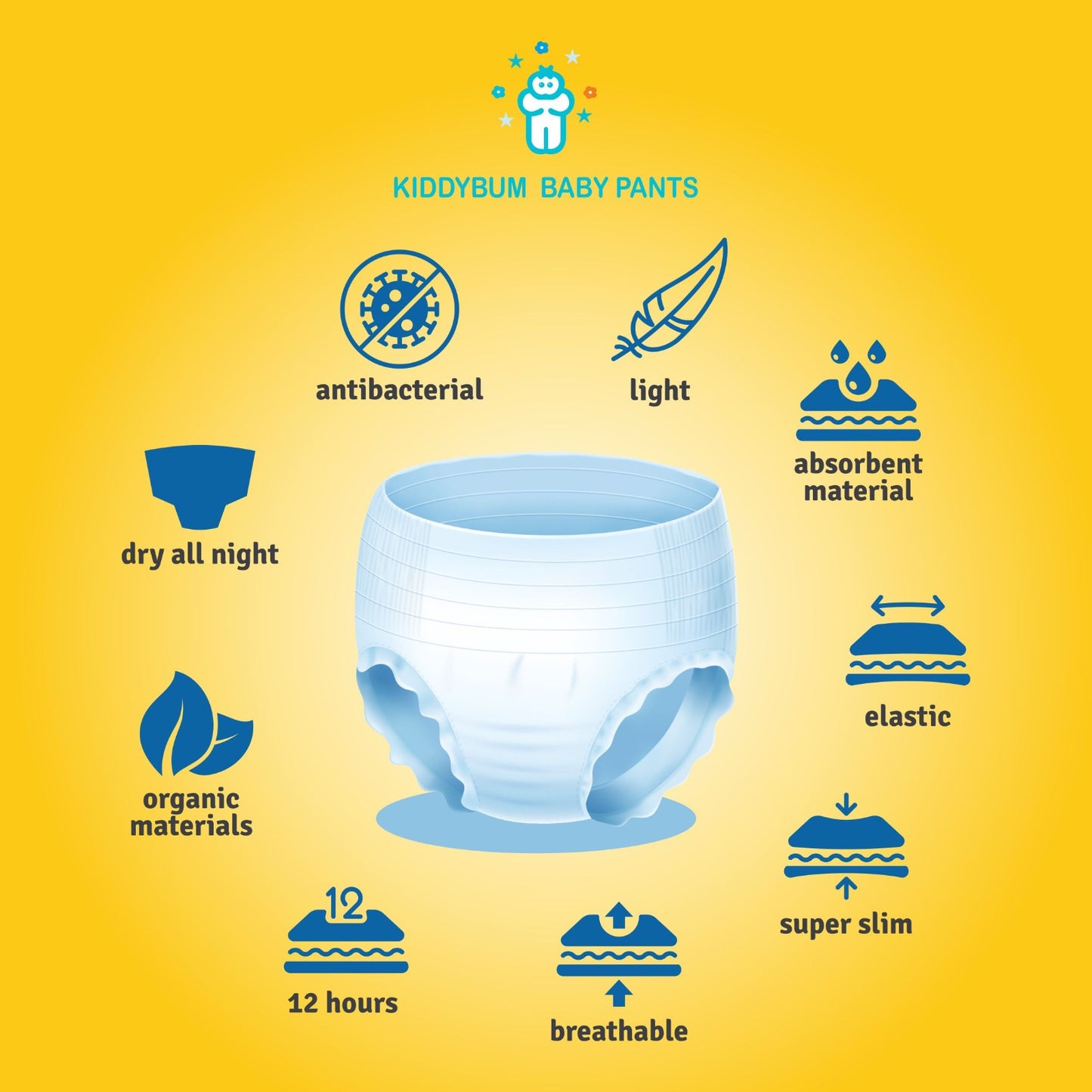 KiddyBum Pants Baby Diaper - Combo Pack (1+1)