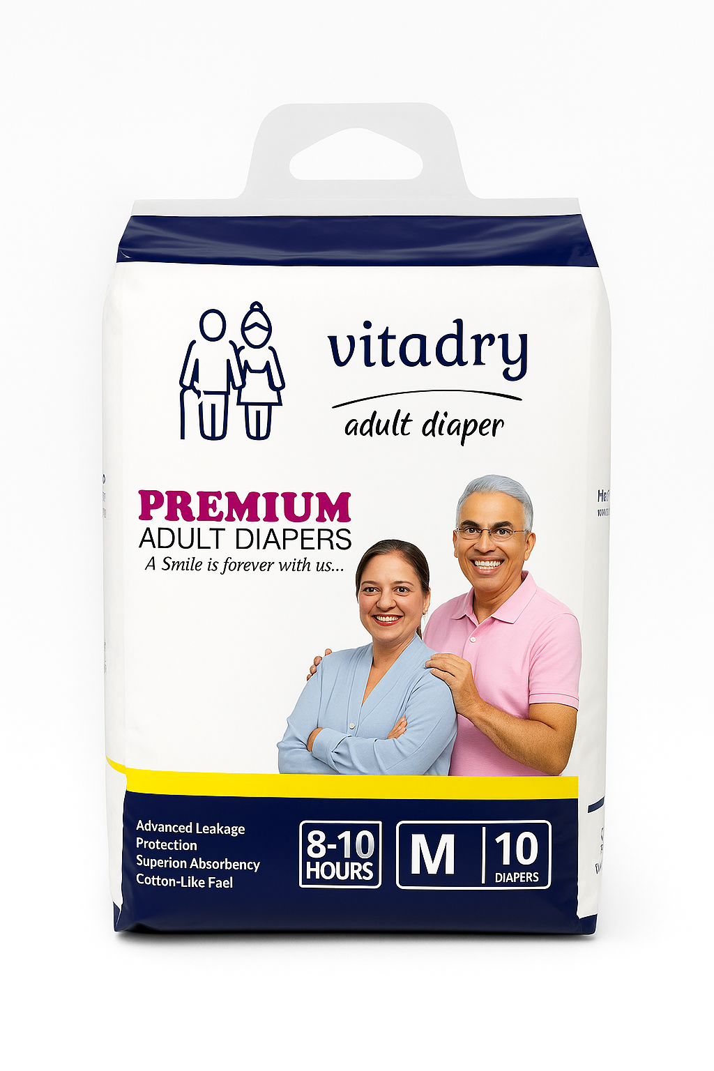 Vitadry adult diaper package 